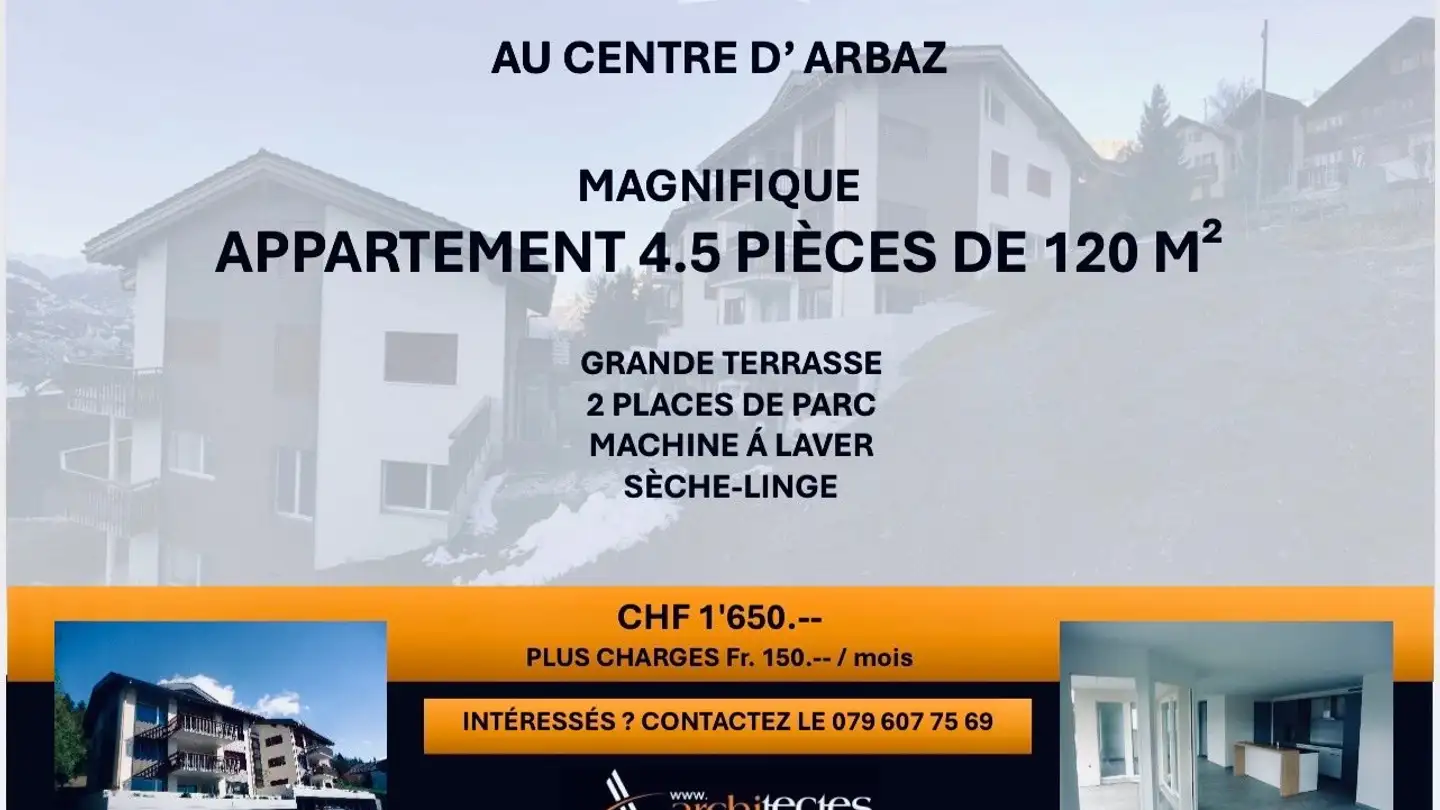 Apartment for rent - Rue De La Lessière 12b, 1974 Arbaz