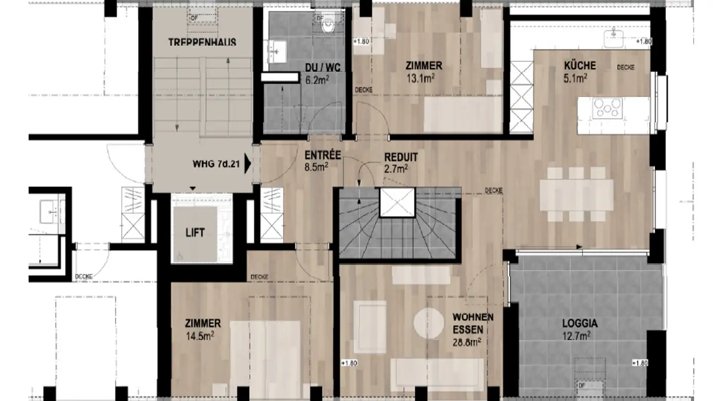 Maisonette mieten - Dorfstrasse 7d, 8471 Rutschwil (Dägerlen) - Foto 4