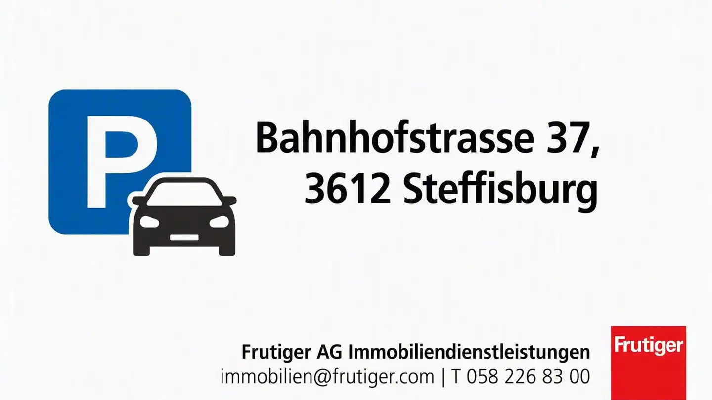 Place de parking souterraine à louer - Bahnhofstrasse 37, 3612 Steffisburg