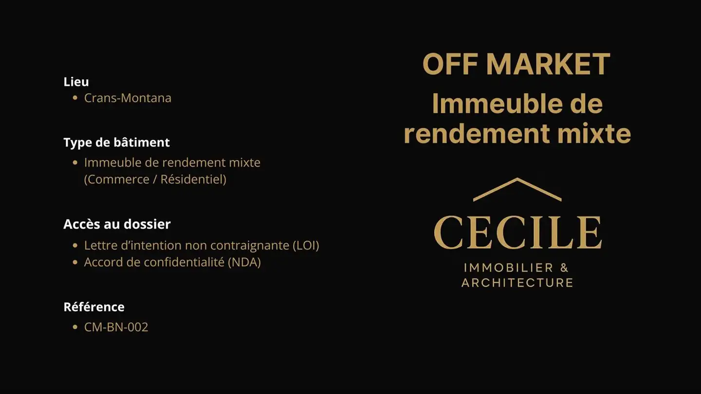 Immeuble mixte à vendre - 3963 Crans-Montana