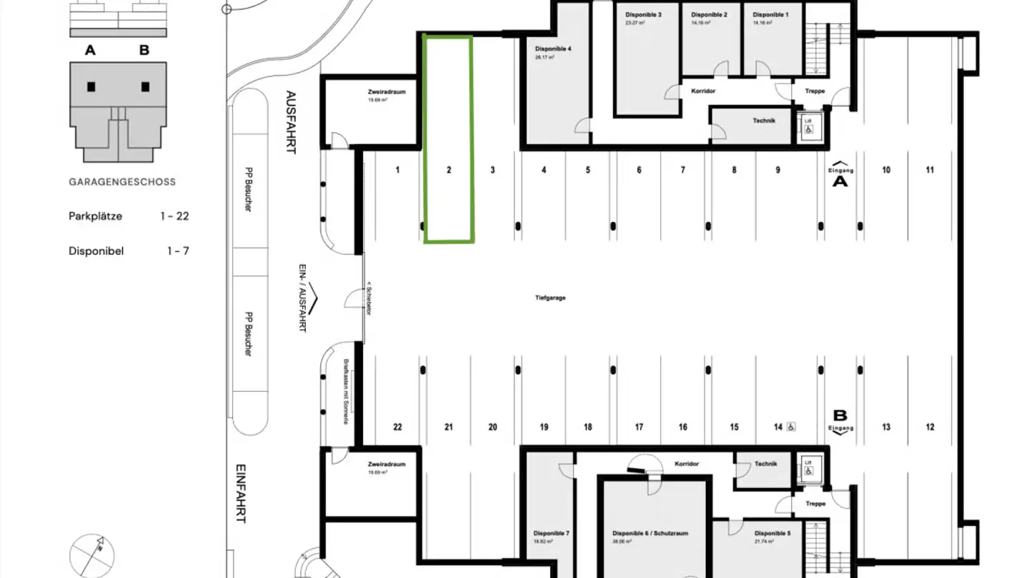 Underground parking space for rent - Grütstrasse 22, 8704 Herrliberg - Photo 3