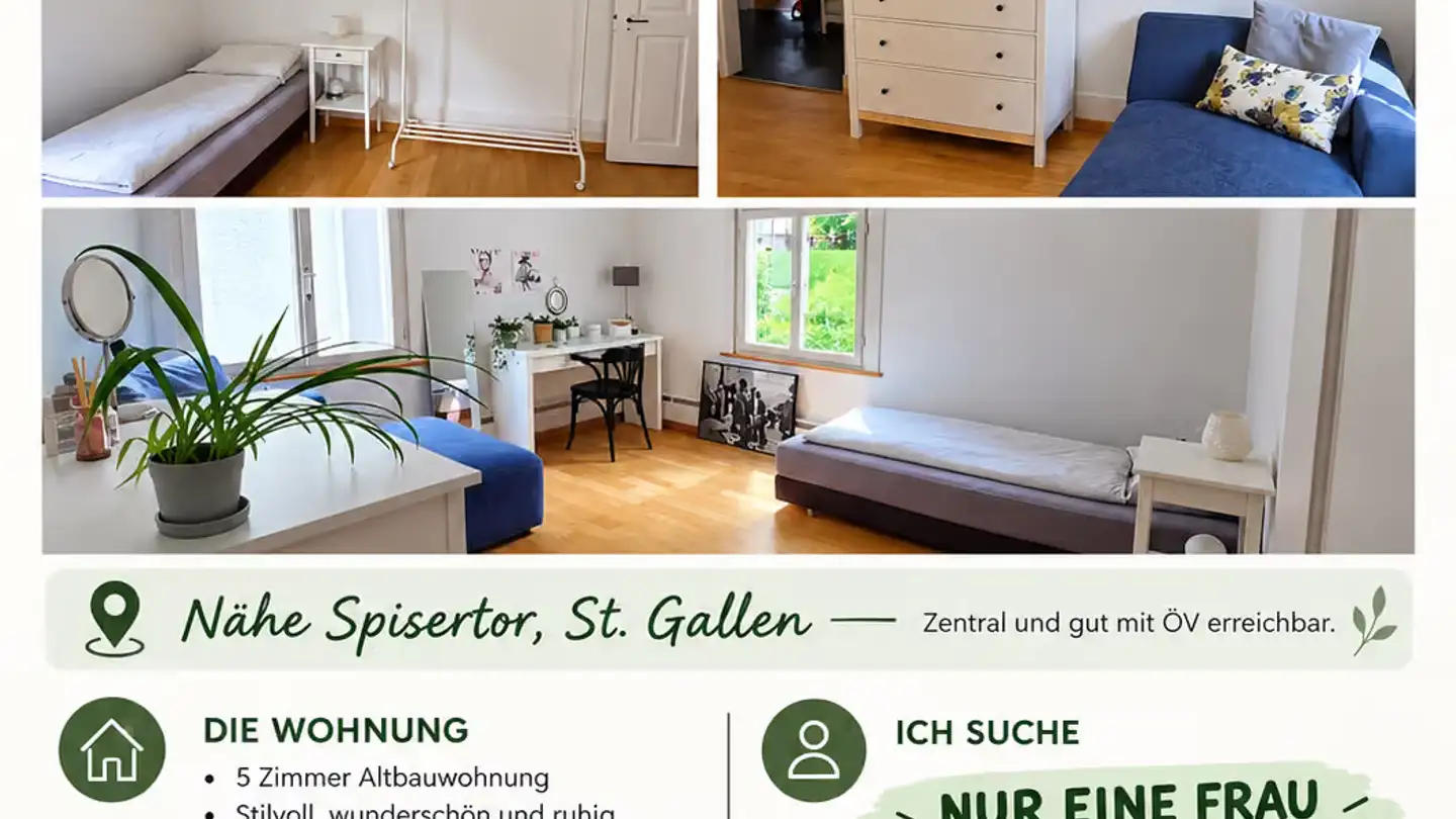 Stanza singola in affitto - Brunnenbergstrasse 12, 9000 St. Gallen