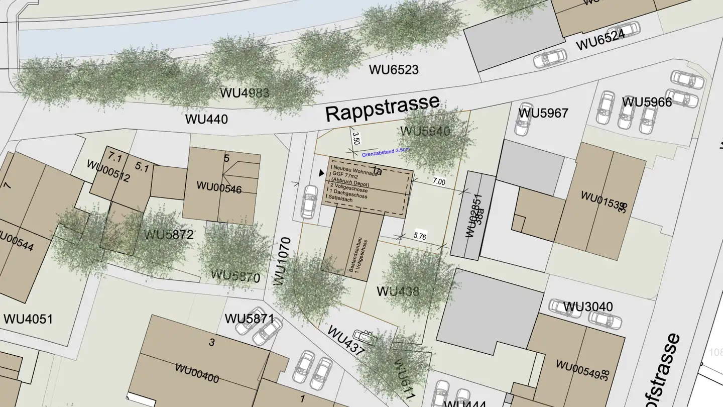 Terrain constructible à vendre - Rappstrasse, 8408 Winterthur