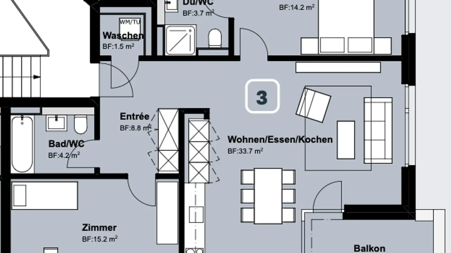Wohnung mieten - Am Oeliweiher 6, 8625 Gossau ZH - Foto 4