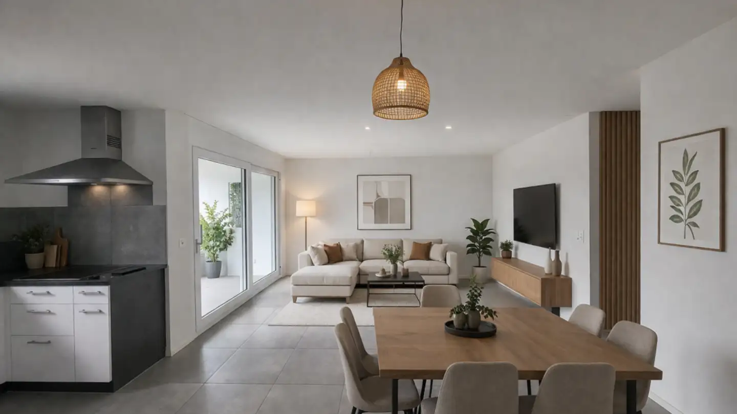 Attique à louer - Chemin Du Champ-Vernard 6, 1775 Mannens