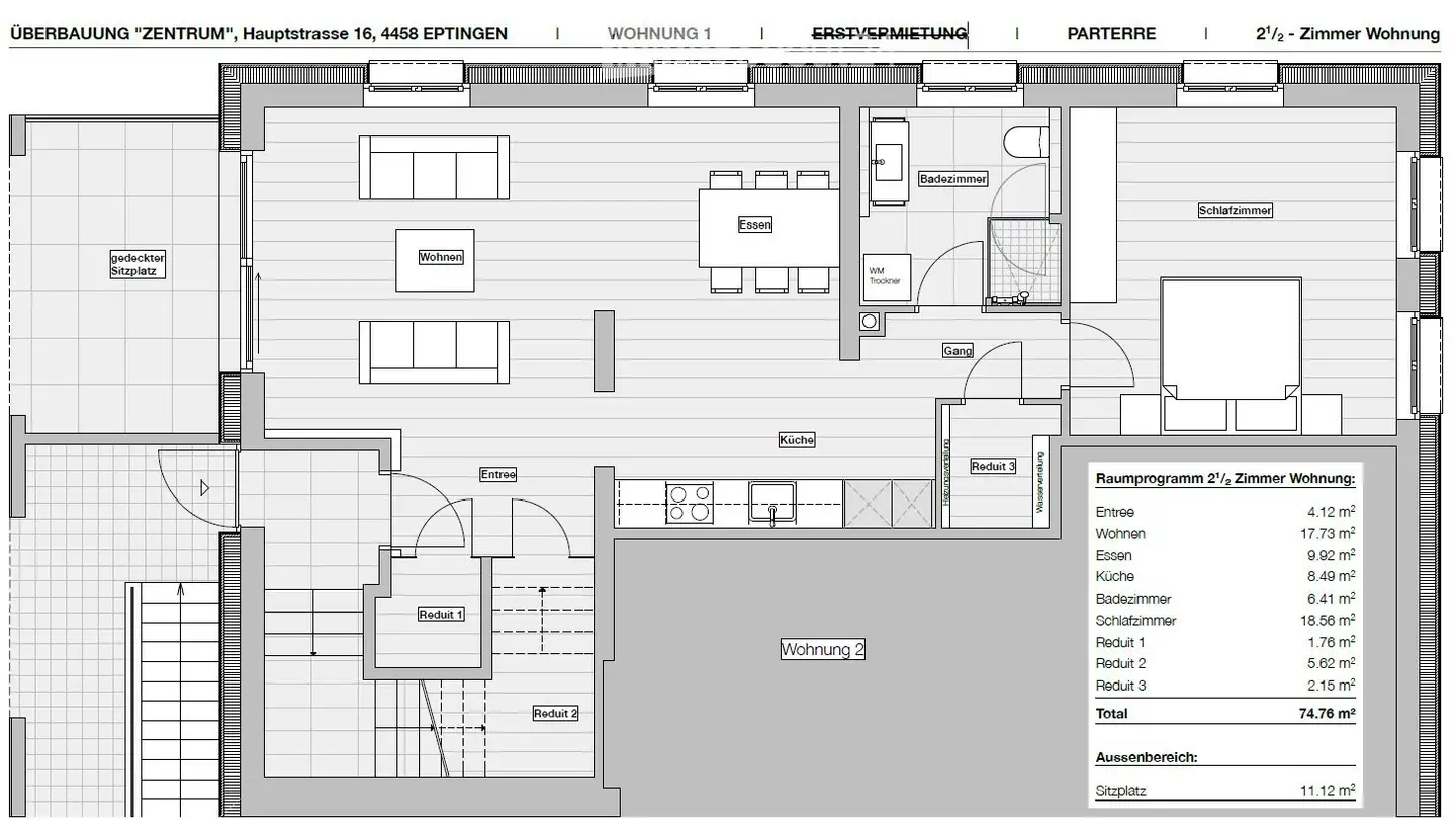 Apartment for rent - Hauptstrasse 16, 4458 Eptingen - Photo 4