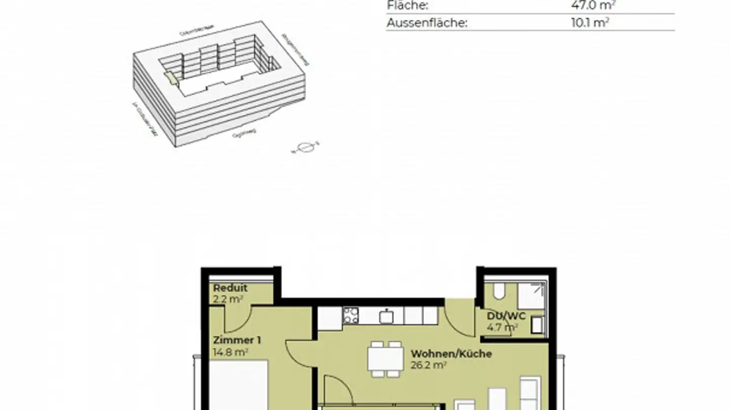 Wohnung mieten - Le-Corbusier-Platz 3, 3027 Bern - Foto 3