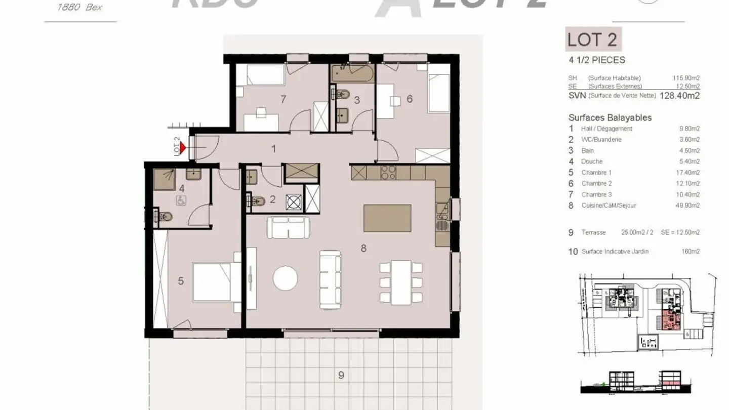 Attique à vendre - Chemin De La Ruaz, 1880 Bex - Photo 2