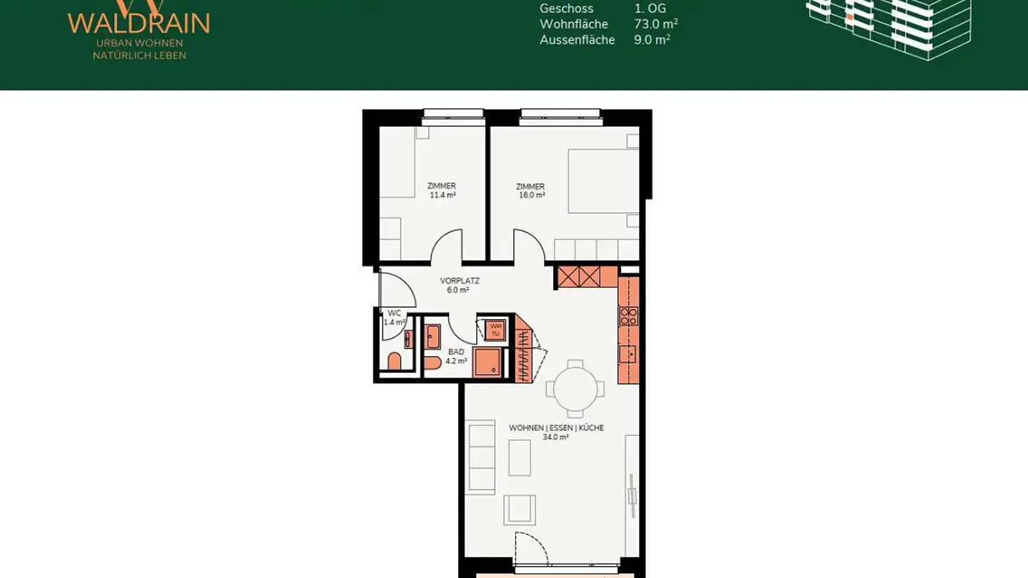 Appartement à louer - Waldrain 11, 4104 Oberwil BL - Photo 4