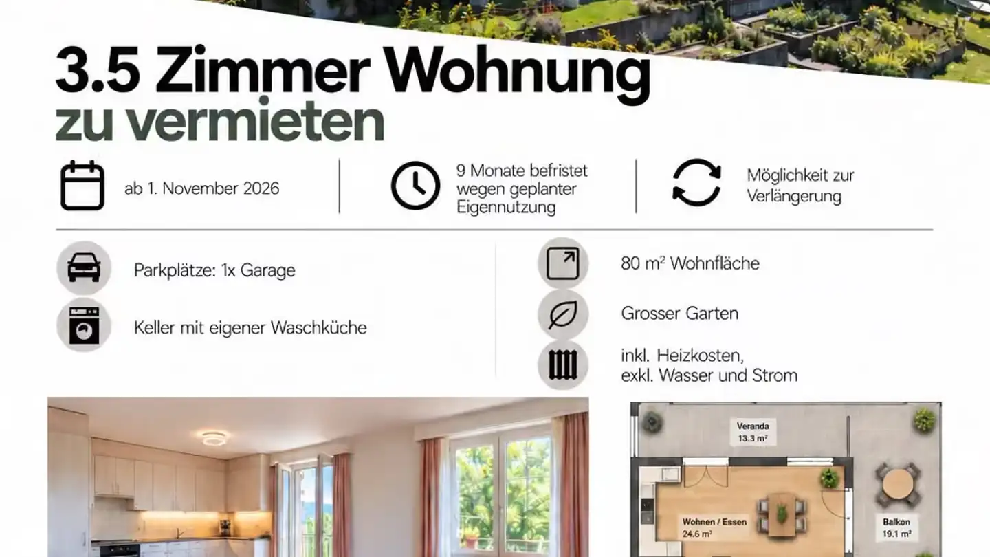 Apartment for rent - Untere Wart 22, 3600 Thun