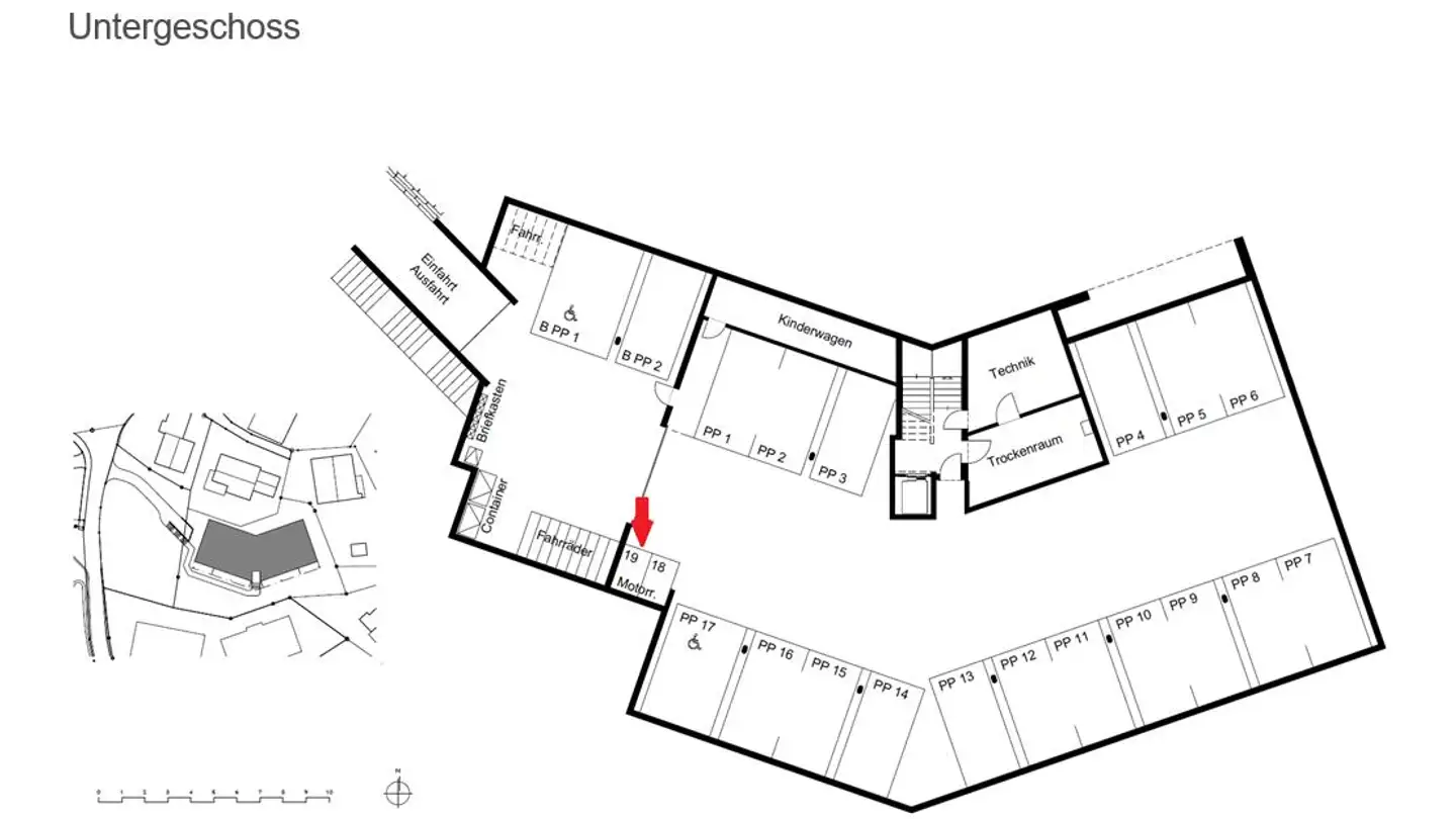 Indoor motorbike parking space for rent - Oberdorfweg 1, 5103 Möriken AG