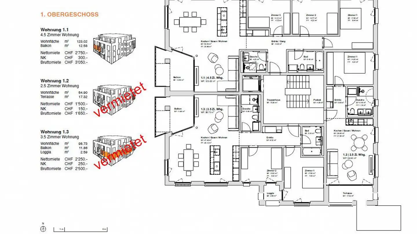 Apartment for rent - Cadonaustrasse, 7000 Chur - Photo 4