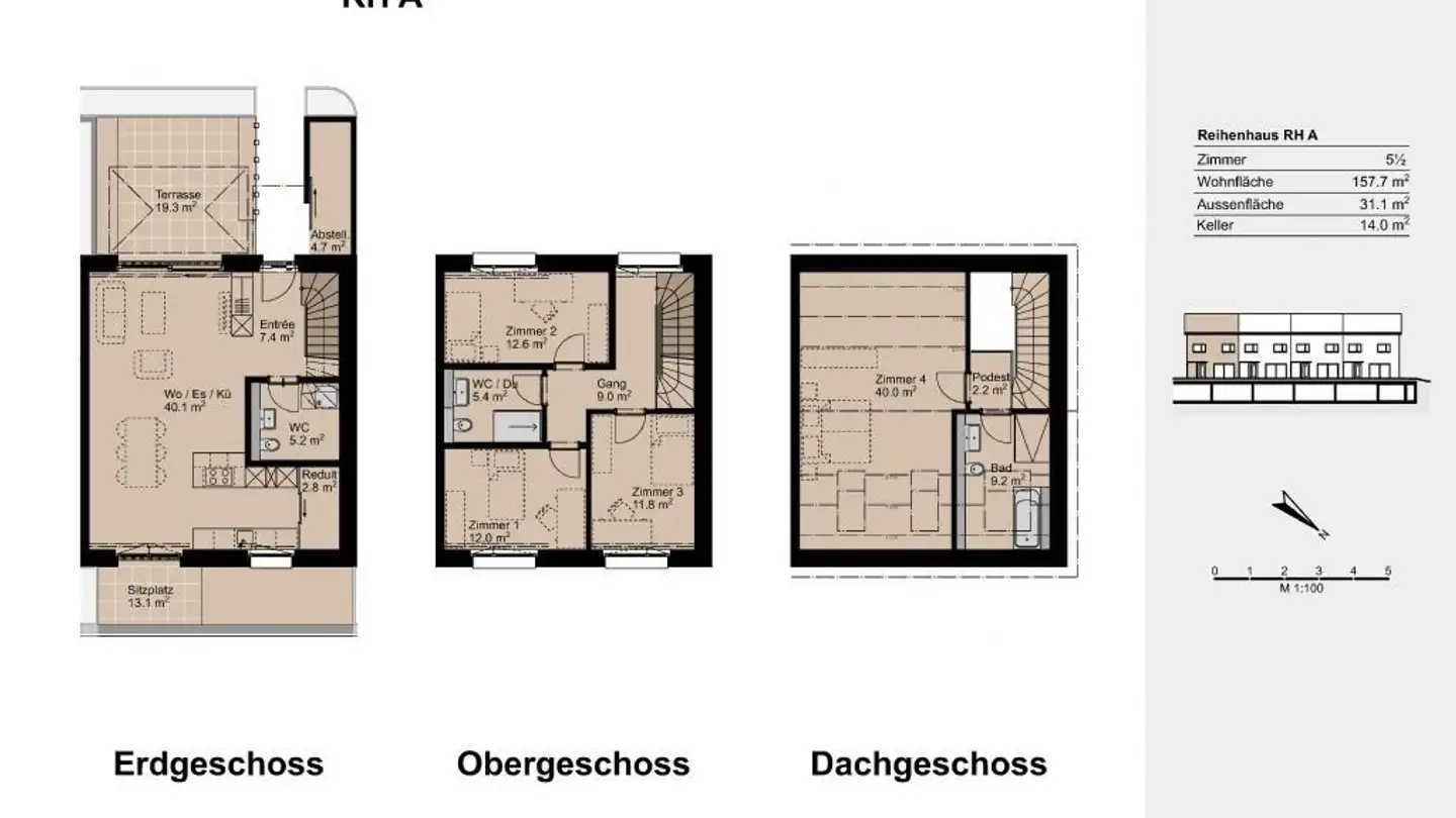 Reihenhaus mieten - Dorfstrasse 13, 5725 Leutwil - Foto 3