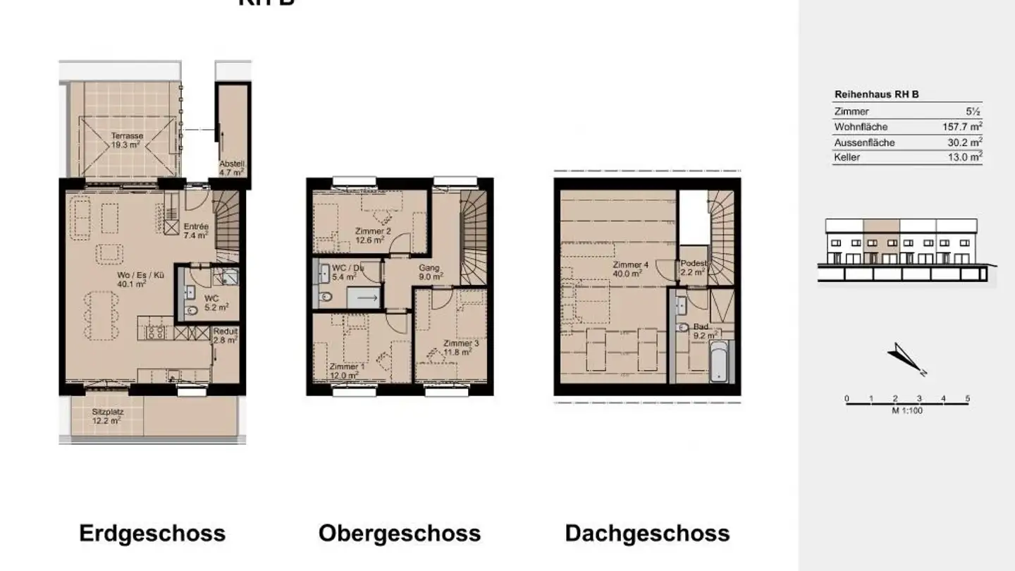 Reihenhaus mieten - Dorfstrasse 13, 5725 Leutwil - Foto 4