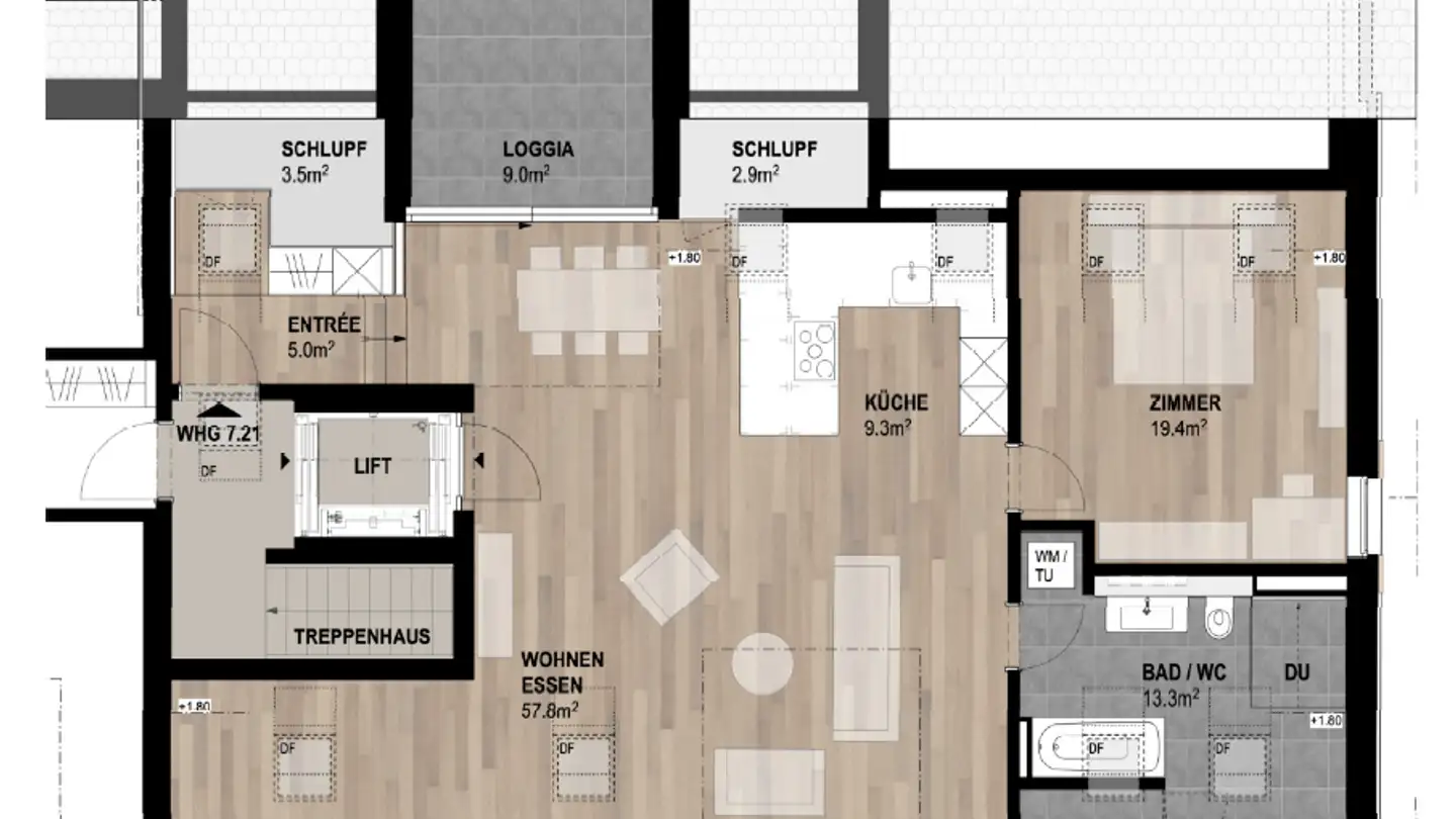 Wohnung mieten - Dorfstrasse 7, 8471 Rutschwil (Dägerlen) - Foto 3