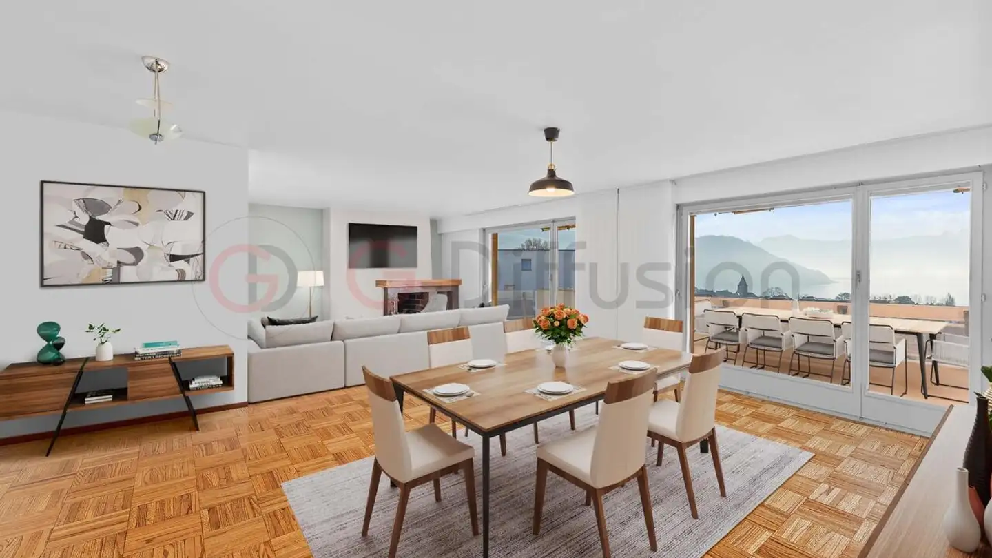 Appartement à louer - 1096 Cully