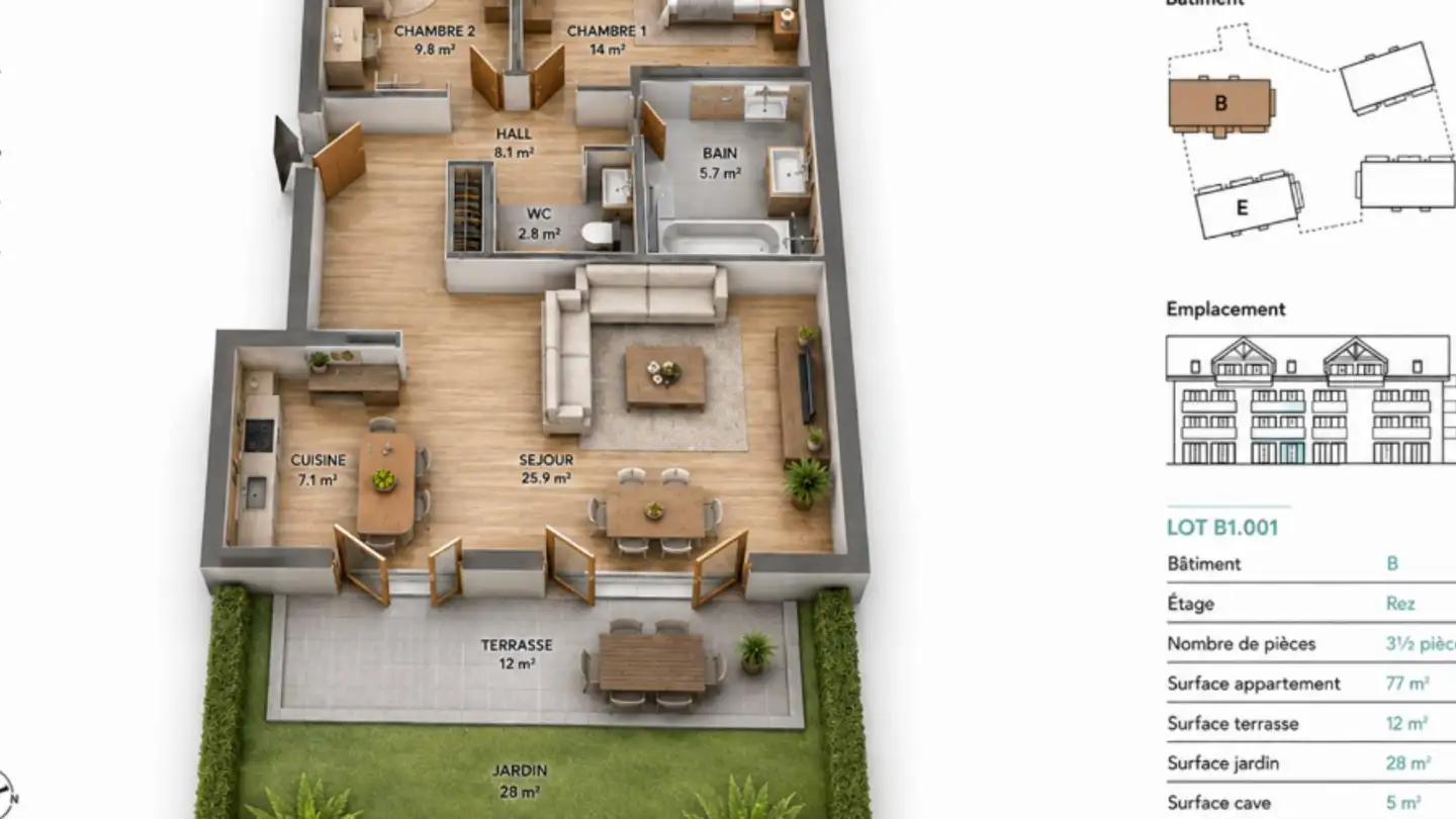 Apartment for sale - 1026 Denges