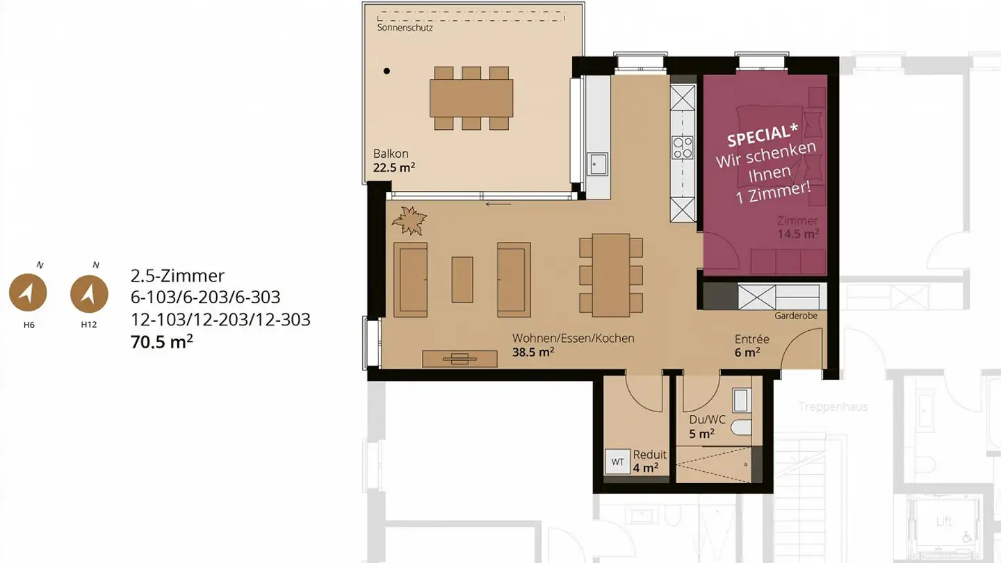 Appartamento in affitto - Kanalstrasse 6, 5734 Reinach AG - Foto 2