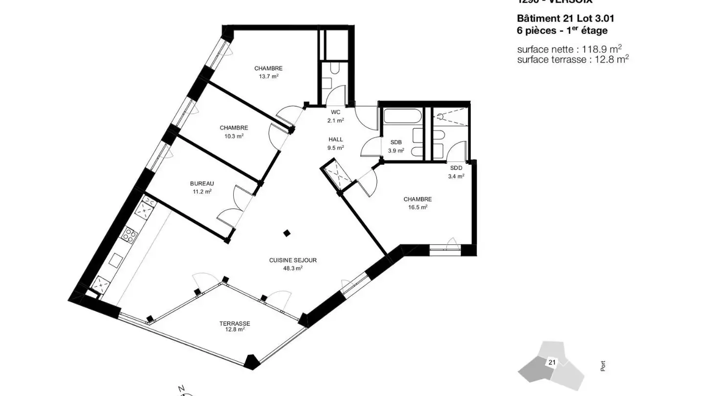 Appartamento in affitto - Chemin Du Vieux-Port 21, 1290 Versoix - Foto 4