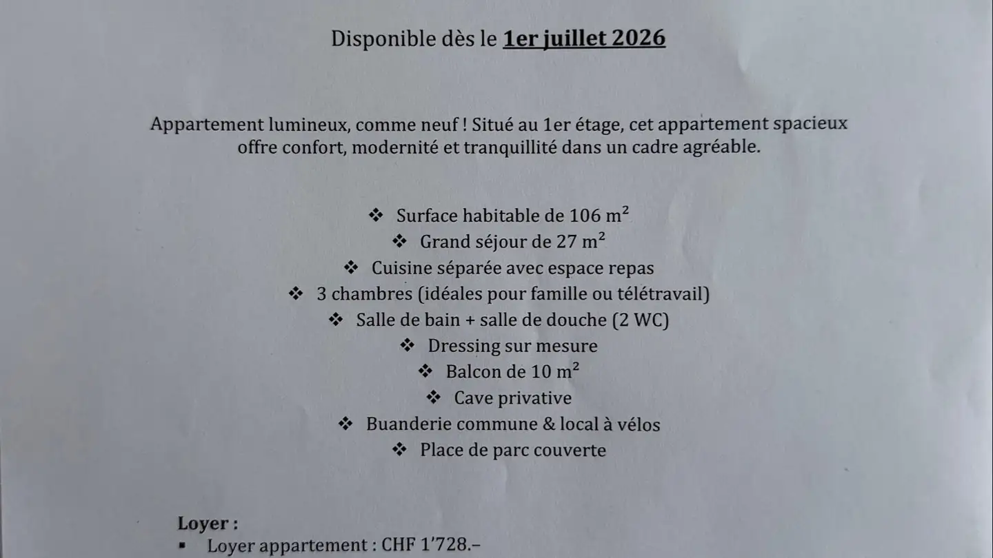 Apartment for rent - Impasse Des Alpes 8, 1786 Sugiez