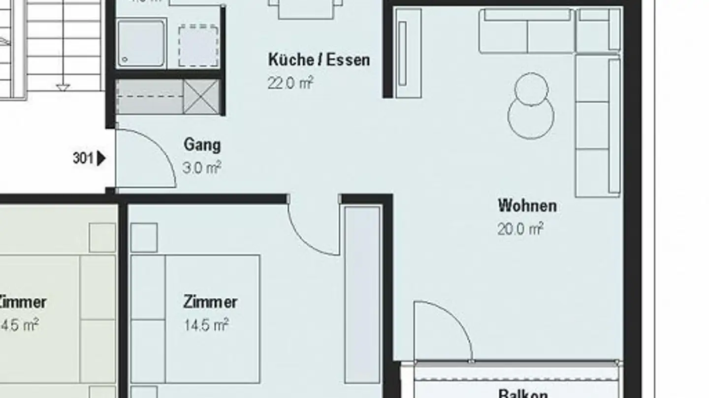 Wohnung mieten - Ahornstrasse 3, 9200 Gossau SG - Foto 3