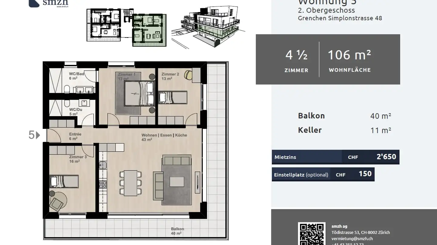 Appartamento in affitto - Simplonstrasse 48, 2540 Grenchen - Foto 3