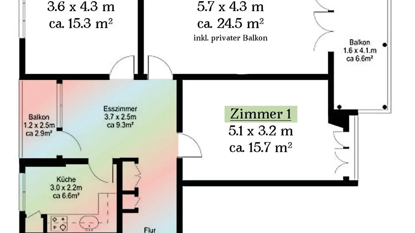 Chambre à louer - 5000 Aarau - Photo 3