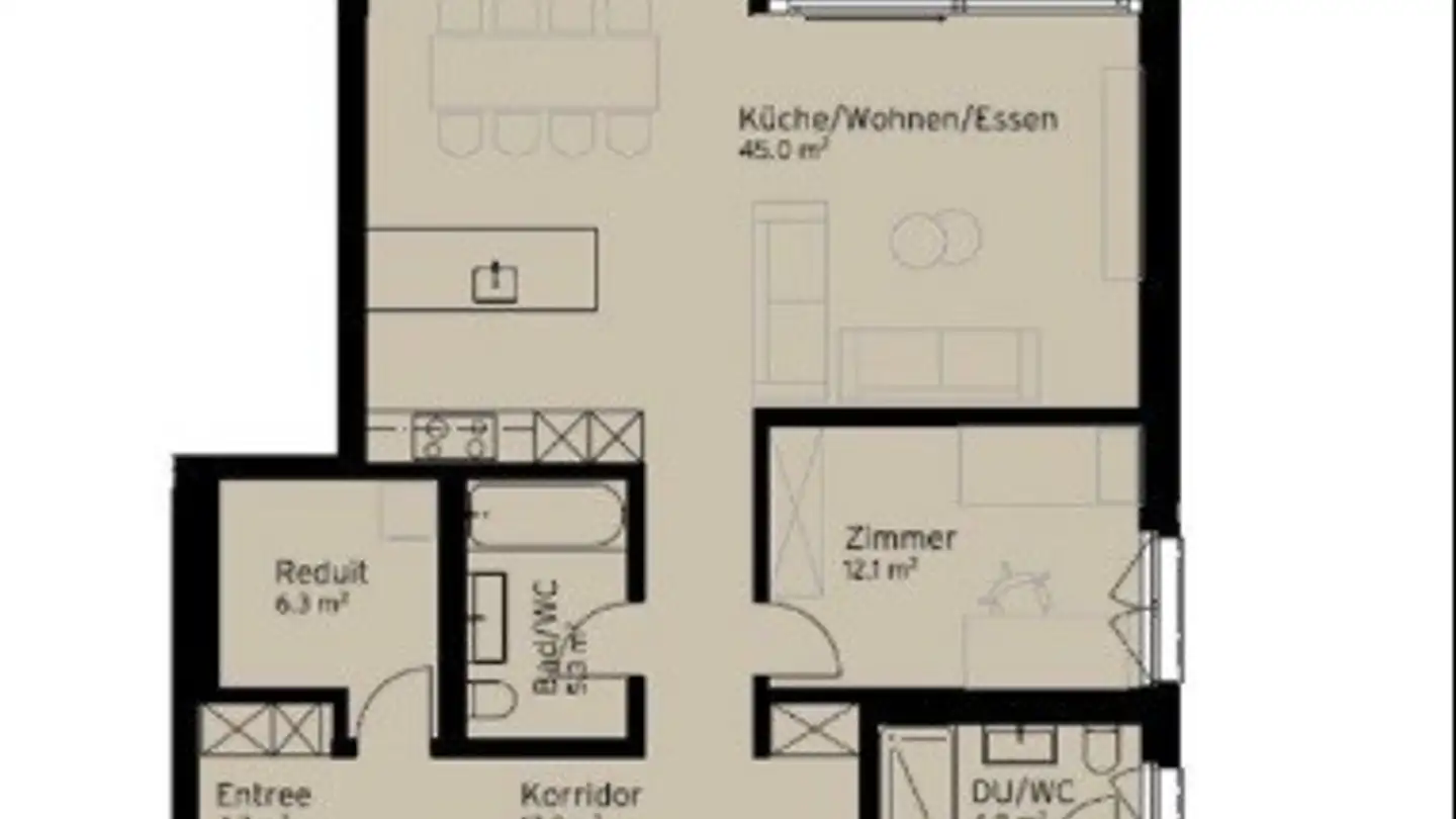 Apartment for rent - Hauptstrasse 44, 5737 Menziken - Photo 2