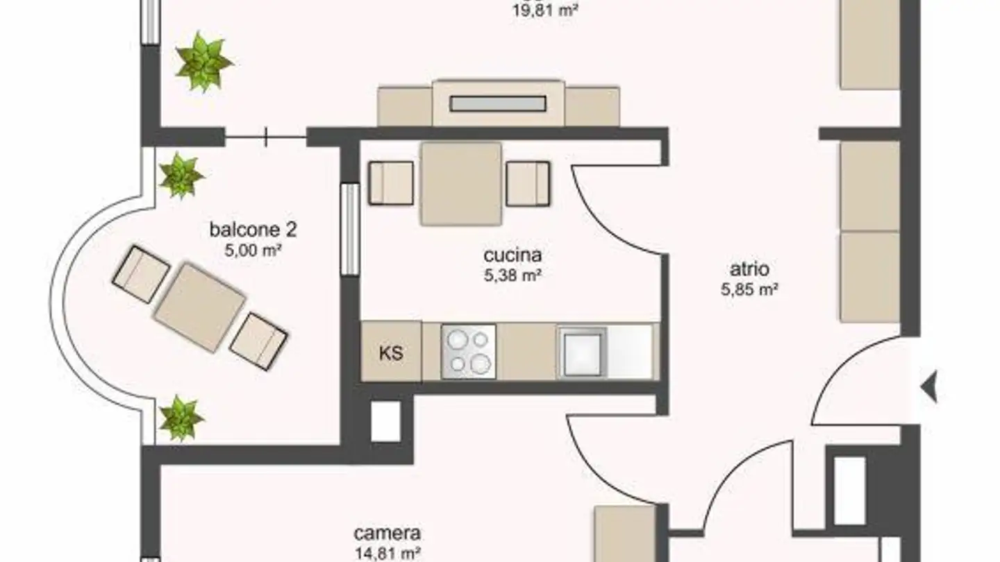 Apartment for rent - Via Nosette 19, 6595 Riazzino - Photo 2