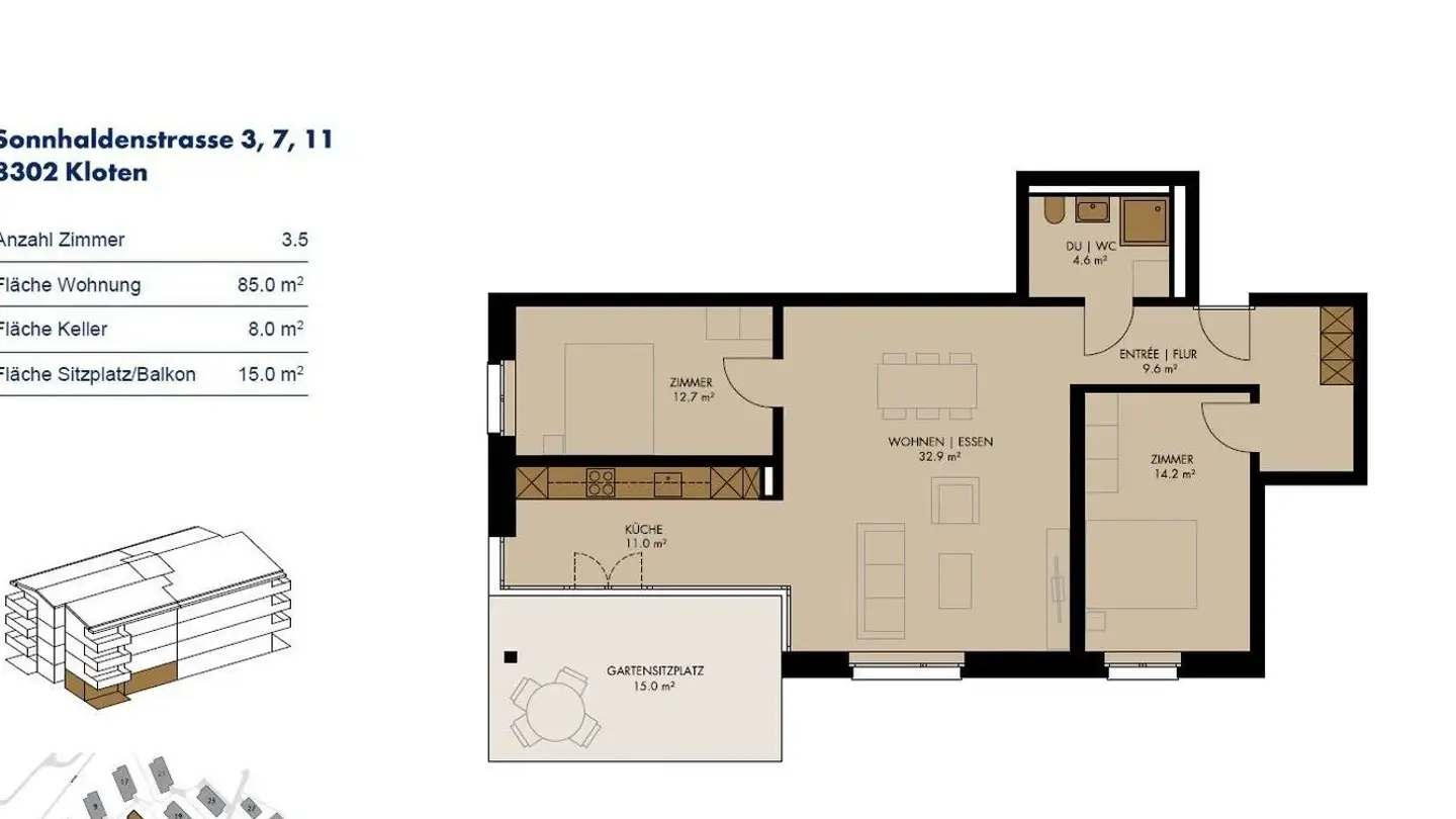 Appartamento in affitto - Sonnhaldenstrasse 3, 8302 Kloten - Photo 3