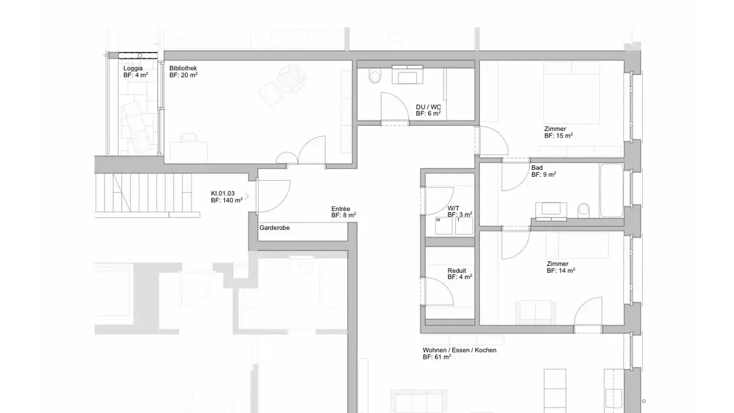 Wohnung mieten - Äussere Bahnhofstrasse 3, 8854 Siebnen - Foto 3