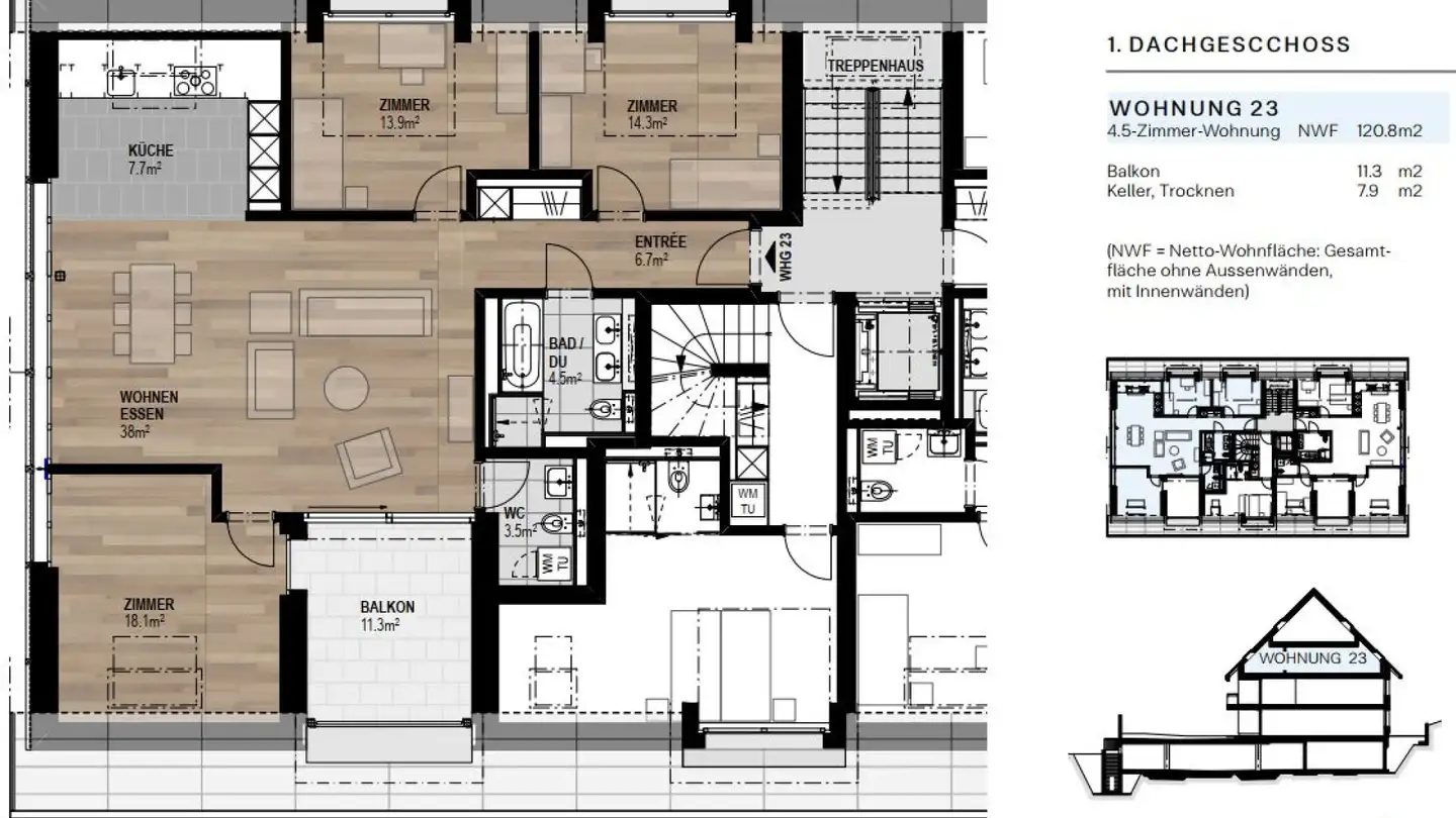 Appartement à louer - Rebhogerstrasse, 8472 Seuzach - Photo 2