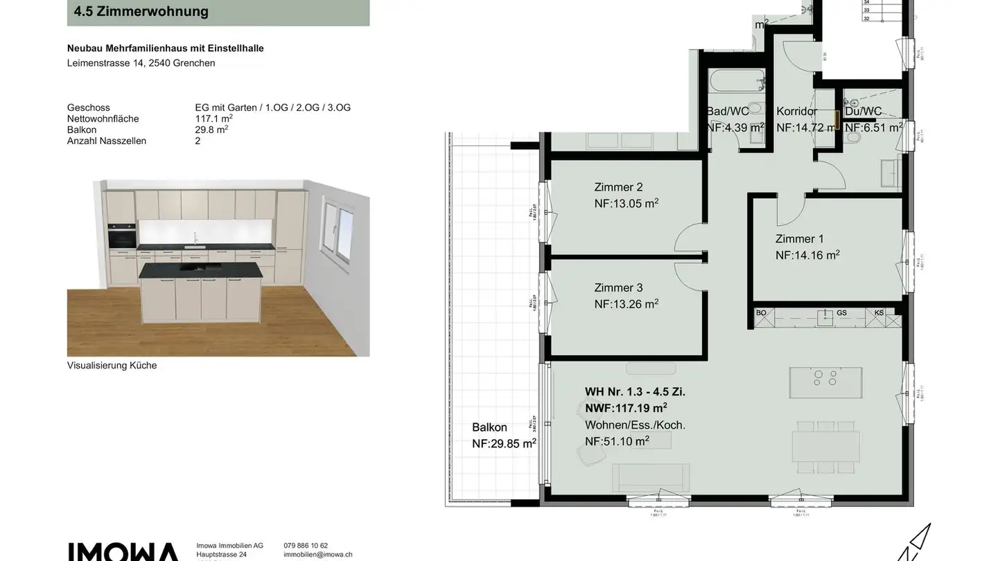 Appartamento in affitto - Leimenstrasse 14, 2540 Grenchen - Photo 3