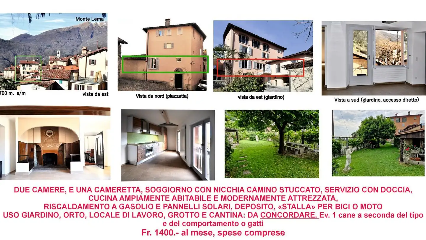 Appartamento in affitto - Ara Gesòra 6, 6994 Aranno