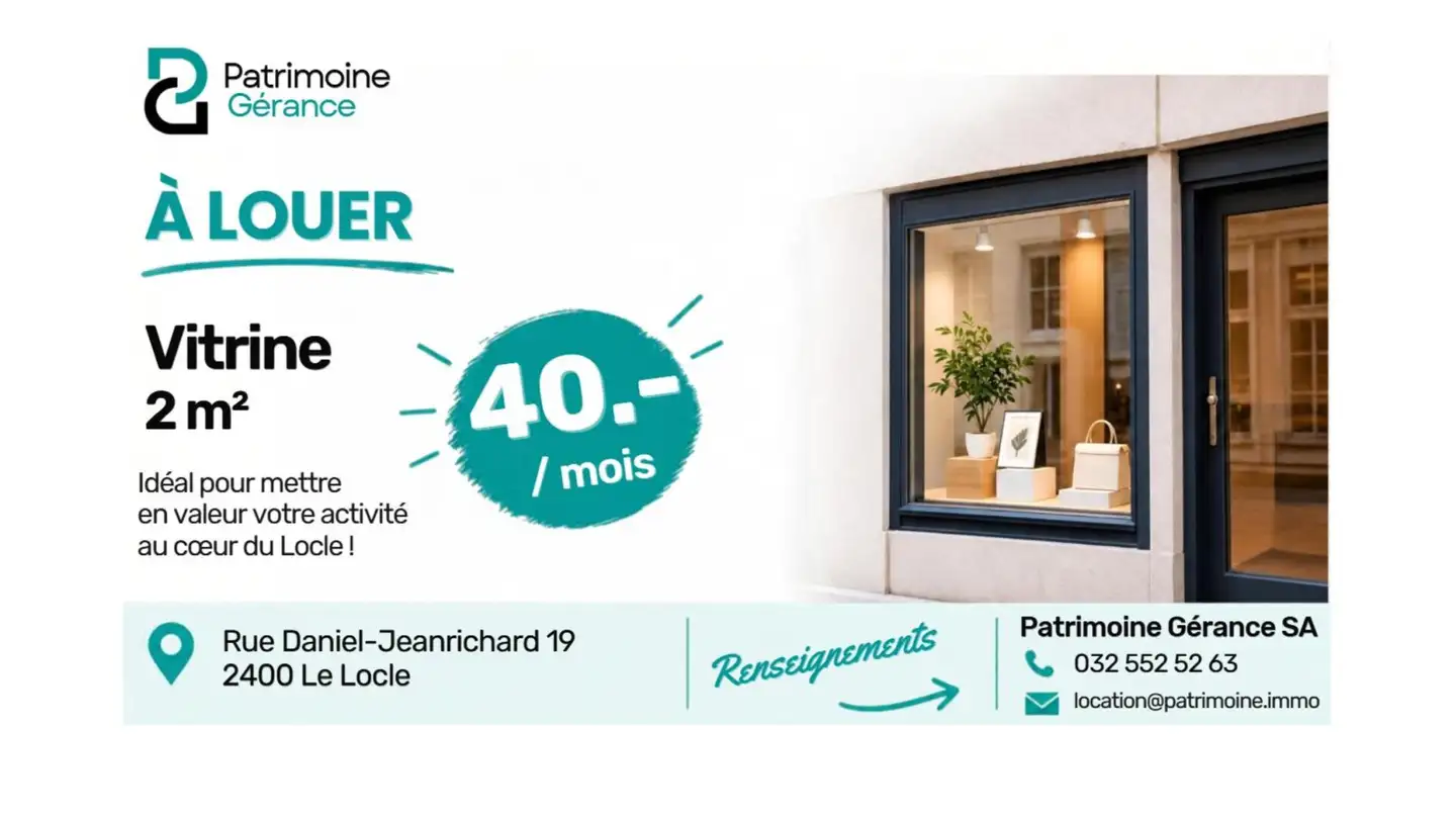 Commercial for rent - Rue Daniel-Jeanrichard 19, 2400 Le Locle