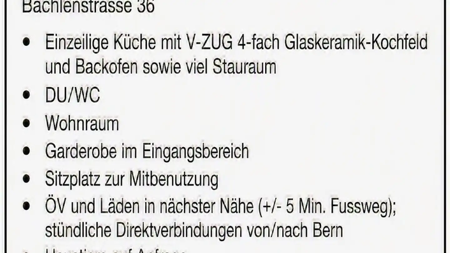 Apartment for rent - Bächlenstrasse 36, 3753 Oey