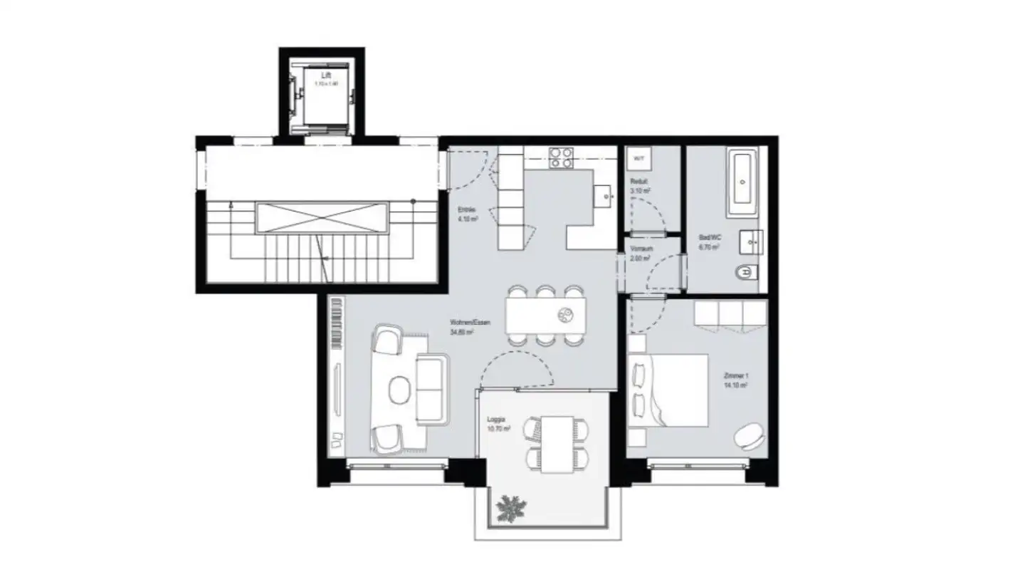 Appartamento ammobiliato in affitto - Papieri-Ring 19, 6330 Cham - Foto 3