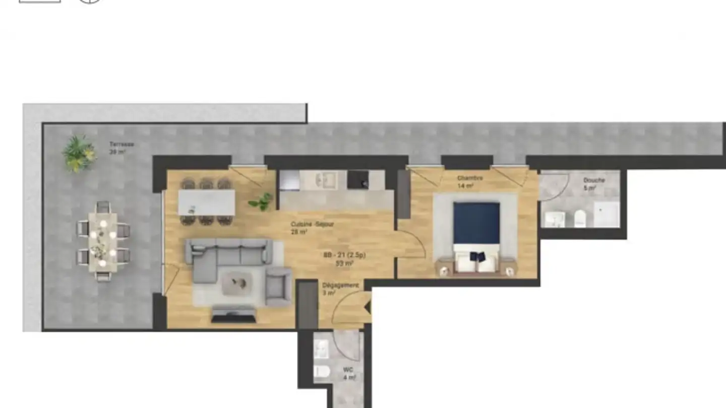 Wohnung mieten - Allée Des Prés Du Record 47, 1040 Echallens
