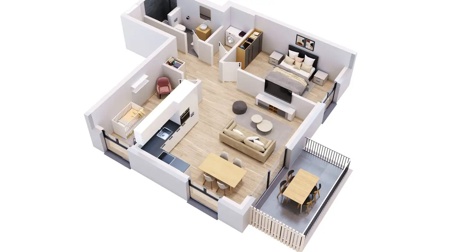 Appartamento in affitto - Rue Du 16 Mars 17, 2732 Reconvilier - Foto 2