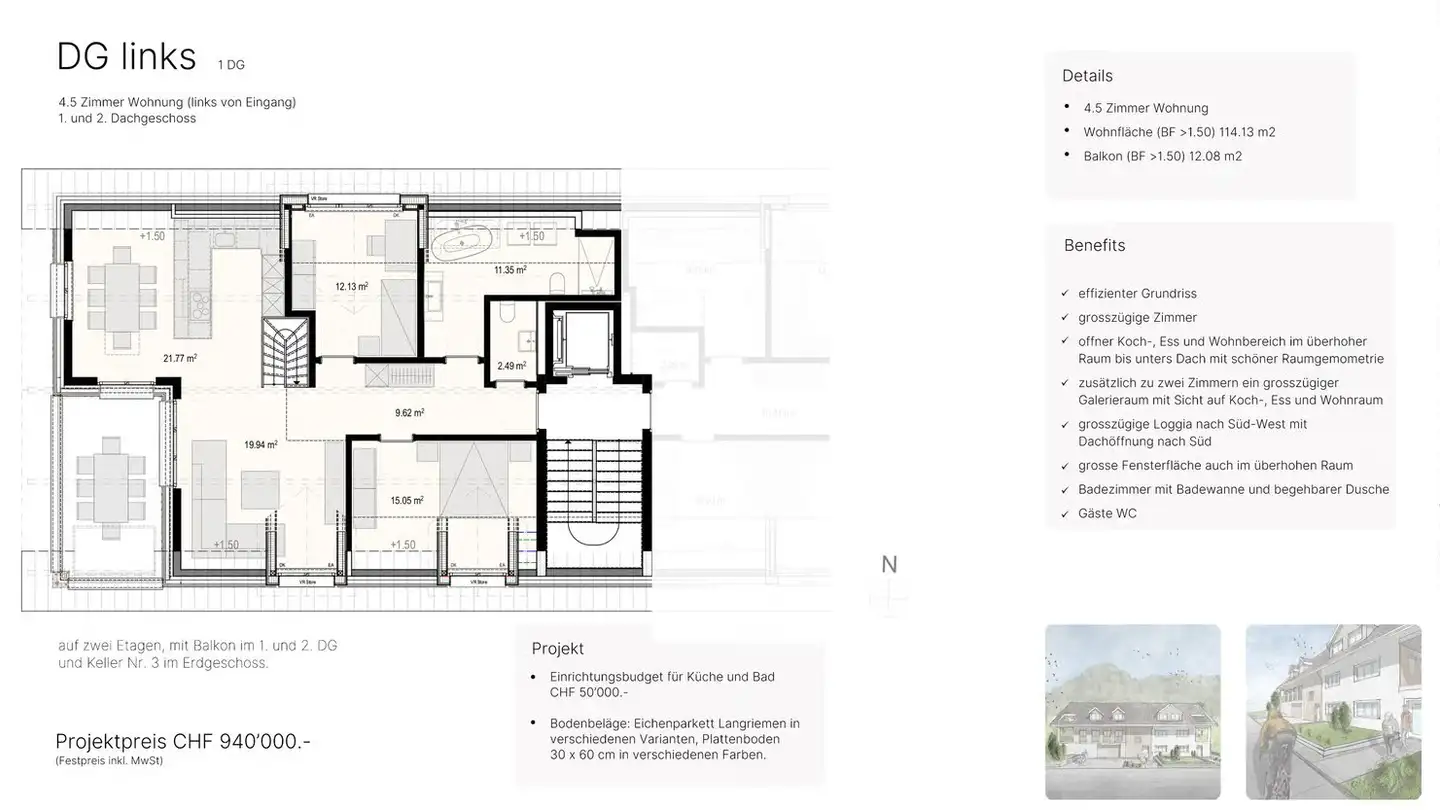 Attique à vendre - Bergerstrasse 17, 8570 Weinfelden - Photo 4