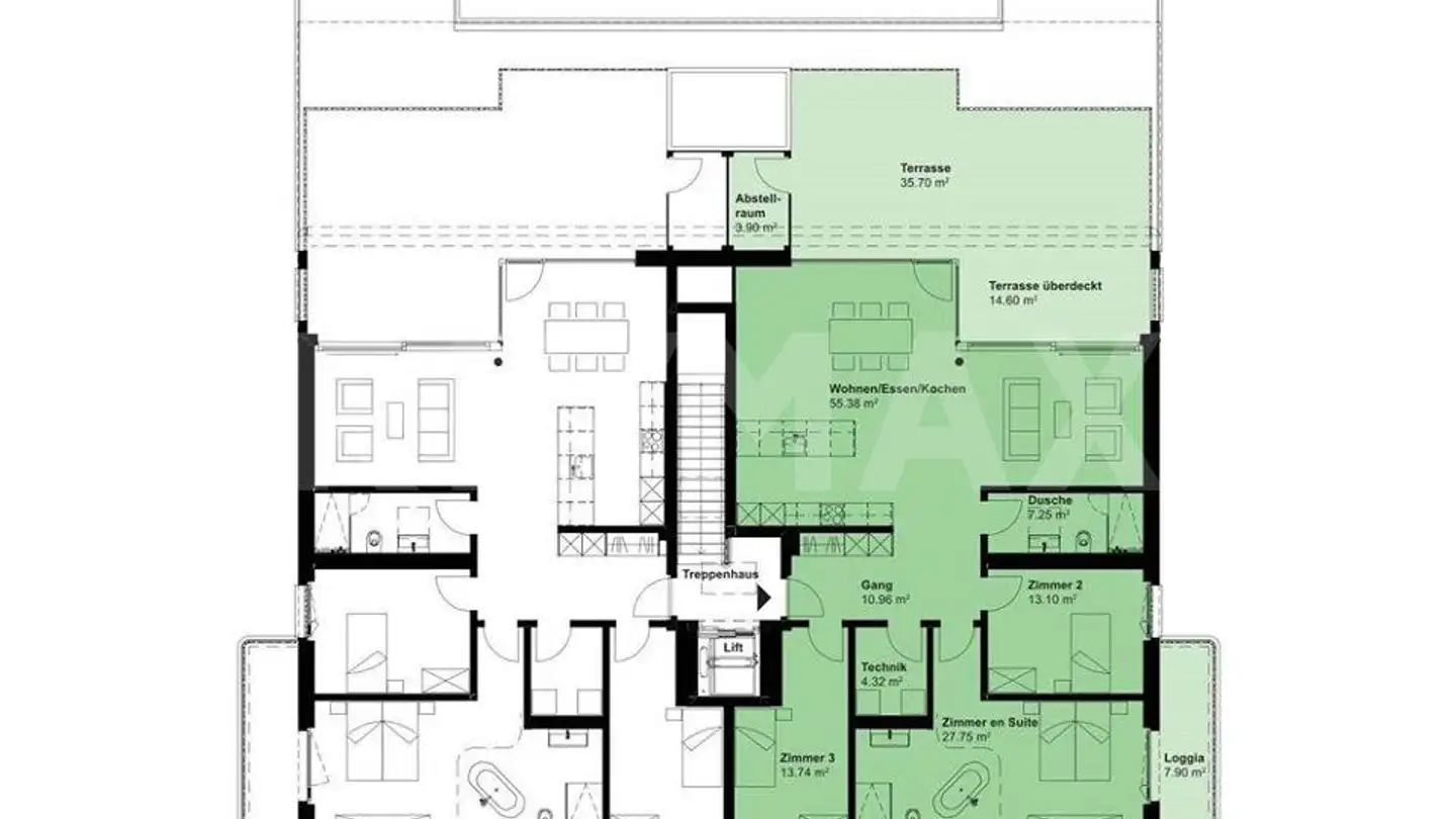 Penthouse mieten - Blaieweg, 5070 Frick - Foto 4