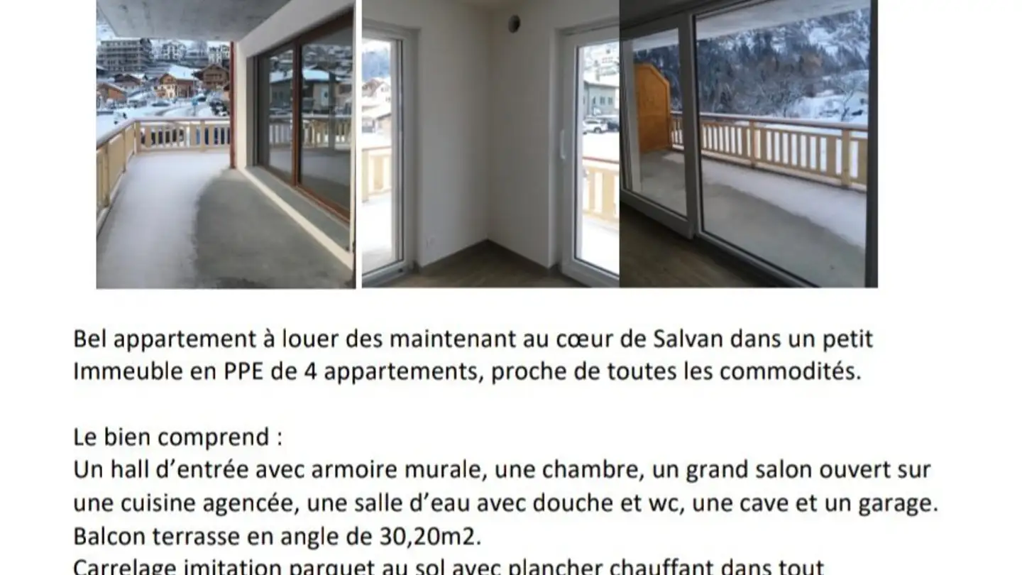 Wohnung mieten - 1922 Salvan