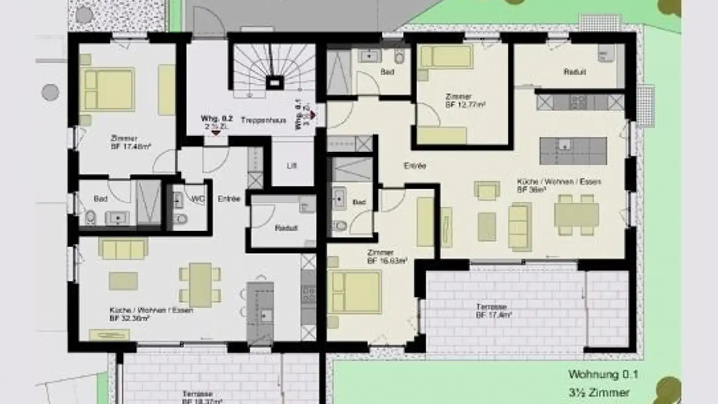 Wohnung mieten - Mitteldorfstrasse 14, 5704 Egliswil - Foto 2