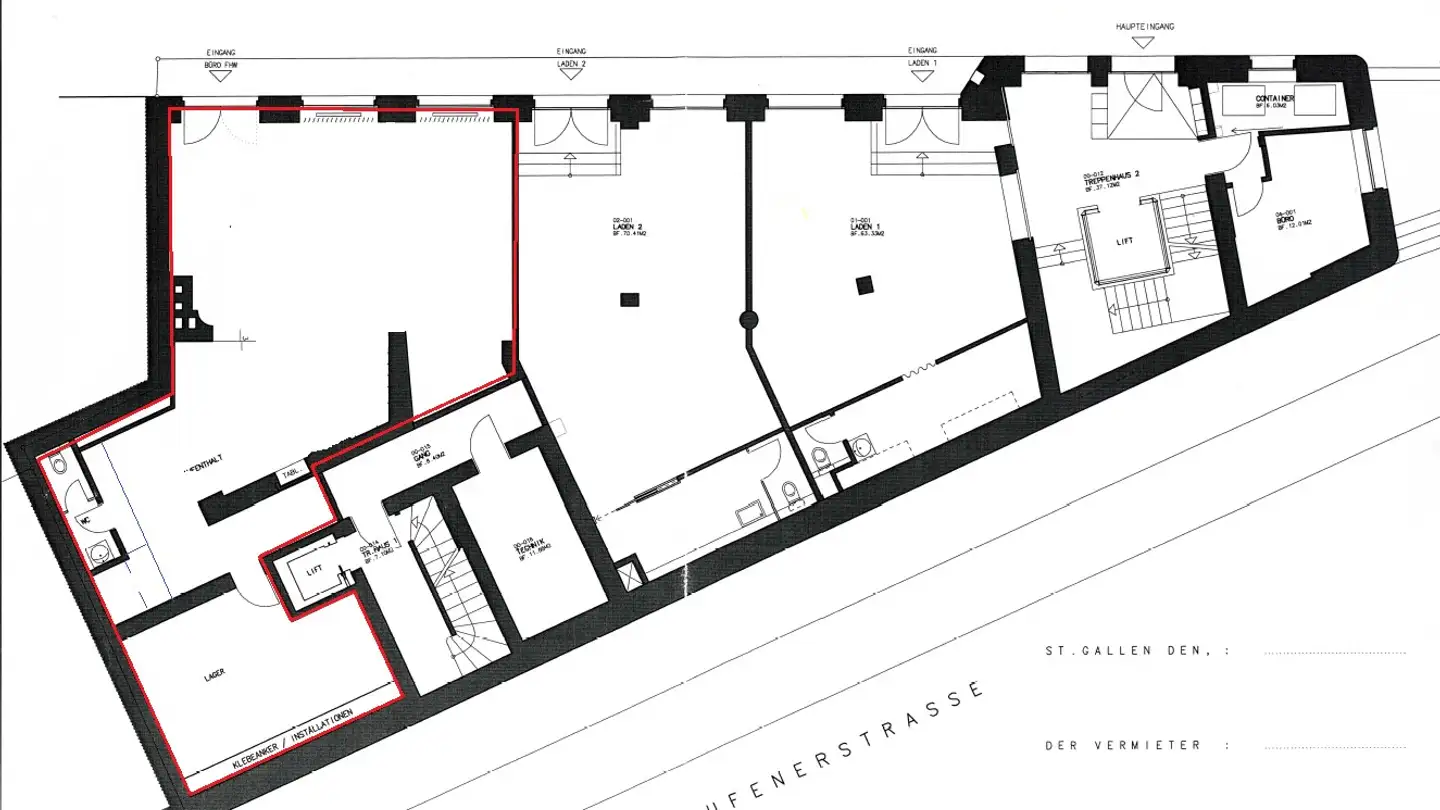 Magasin à louer - Davidstrasse 3, 9000 St. Gallen