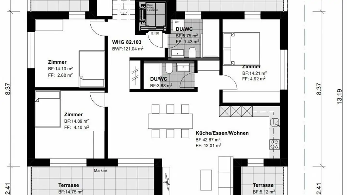 Attique à louer - Usterstrasse 82, 8600 Dübendorf - Photo 3