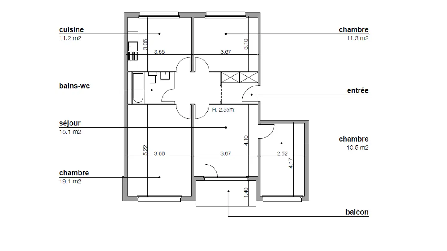 Appartamento in affitto - Rue Des Trois-Trèfles 4, 1630 Bulle - Photo 2