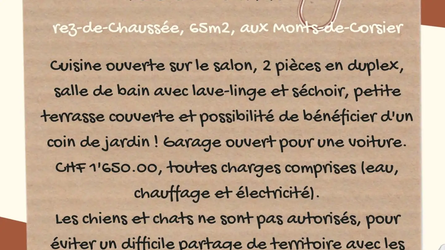 Appartamento in affitto - 1808 Les Monts-de-Corsier