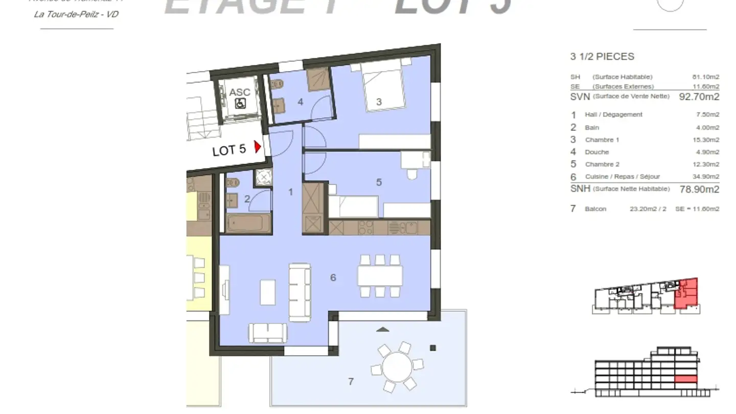 Wohnung kaufen - Avenue De Traménaz, 1814 La Tour-de-Peilz - Foto 4