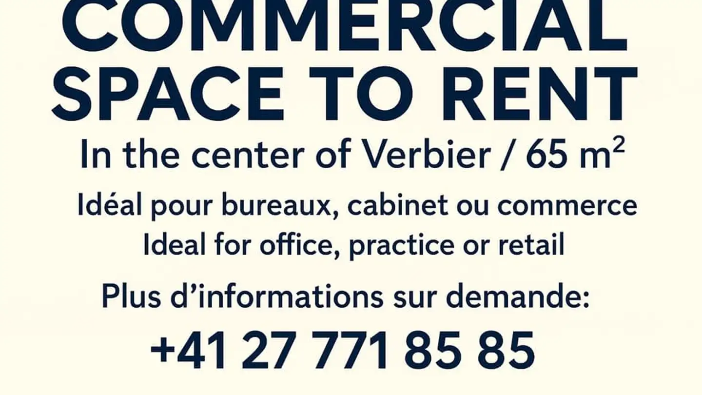 Commercial for rent - 1936 Verbier