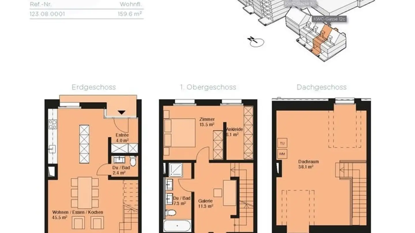 Duplex in affitto - Kwc-Gasse 12c, 5726 Unterkulm - Foto 2